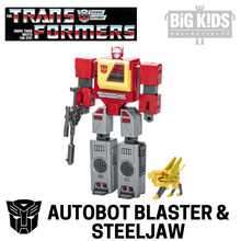 Load image into Gallery viewer, Transformers Retro Collection 40th Anniversary BLASTER & STEELJAW