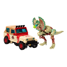 Load image into Gallery viewer, Transformers Collaborative Jurassic Park x Transformers Dilophocon and Autobot JP12