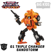 Load image into Gallery viewer, Transformers Legacy United Triple Changer G1 SANDSTORM (Leader Class)