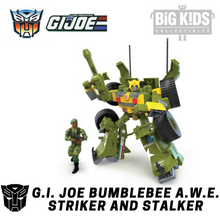 Load image into Gallery viewer, Transformers x G.I. Joe Bumblebee A.W.E. Striker and Stalker Figure Set