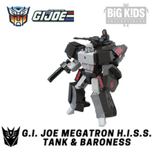 Load image into Gallery viewer, Transformers x G.I. Joe Megatron H.I.S.S. Tank & Baroness