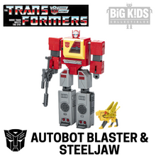 Load image into Gallery viewer, Transformers Retro Collection 40th Anniversary BLASTER &amp; STEELJAW
