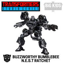 Load image into Gallery viewer, Transformers Buzzworthy Bumblebee SS N.E.S.T Autobot RATCHET (Deluxe Class)
