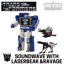 Load image into Gallery viewer, Transformers Retro Collection SOUNDWAVE with Laserbeak &amp; Ravage
