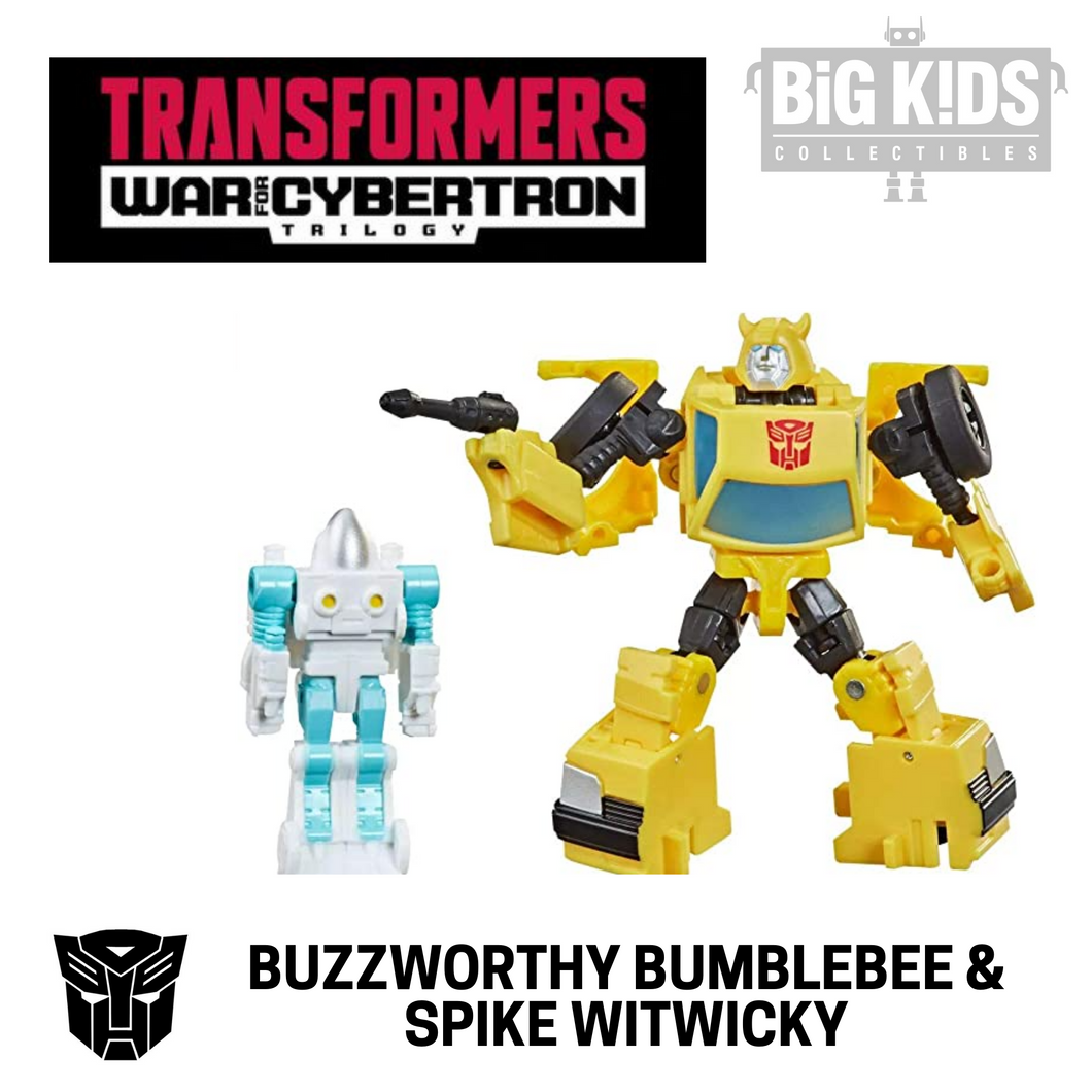 Transformers Generations War for Cybertron BUZZWORTHY BUMBLBEBEE and SPIKE WITWICKY