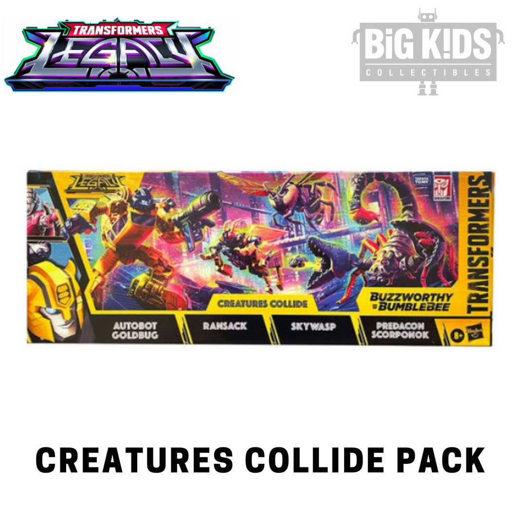 Transformers Legacy Buzzworthy Bumblebee Creatures Collide 4 Pack