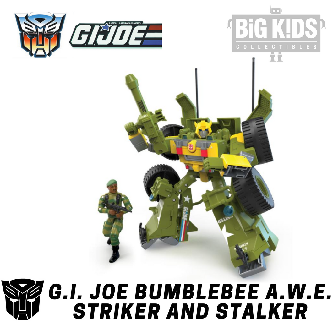 Transformers x G.I. Joe Bumblebee A.W.E. Striker and Stalker Figure Set