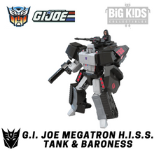 Load image into Gallery viewer, Transformers x G.I. Joe Megatron H.I.S.S. Tank &amp; Baroness
