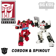 Load image into Gallery viewer, Transformers Generations Selects WFC-GS20 CORDON and SPINOUT
