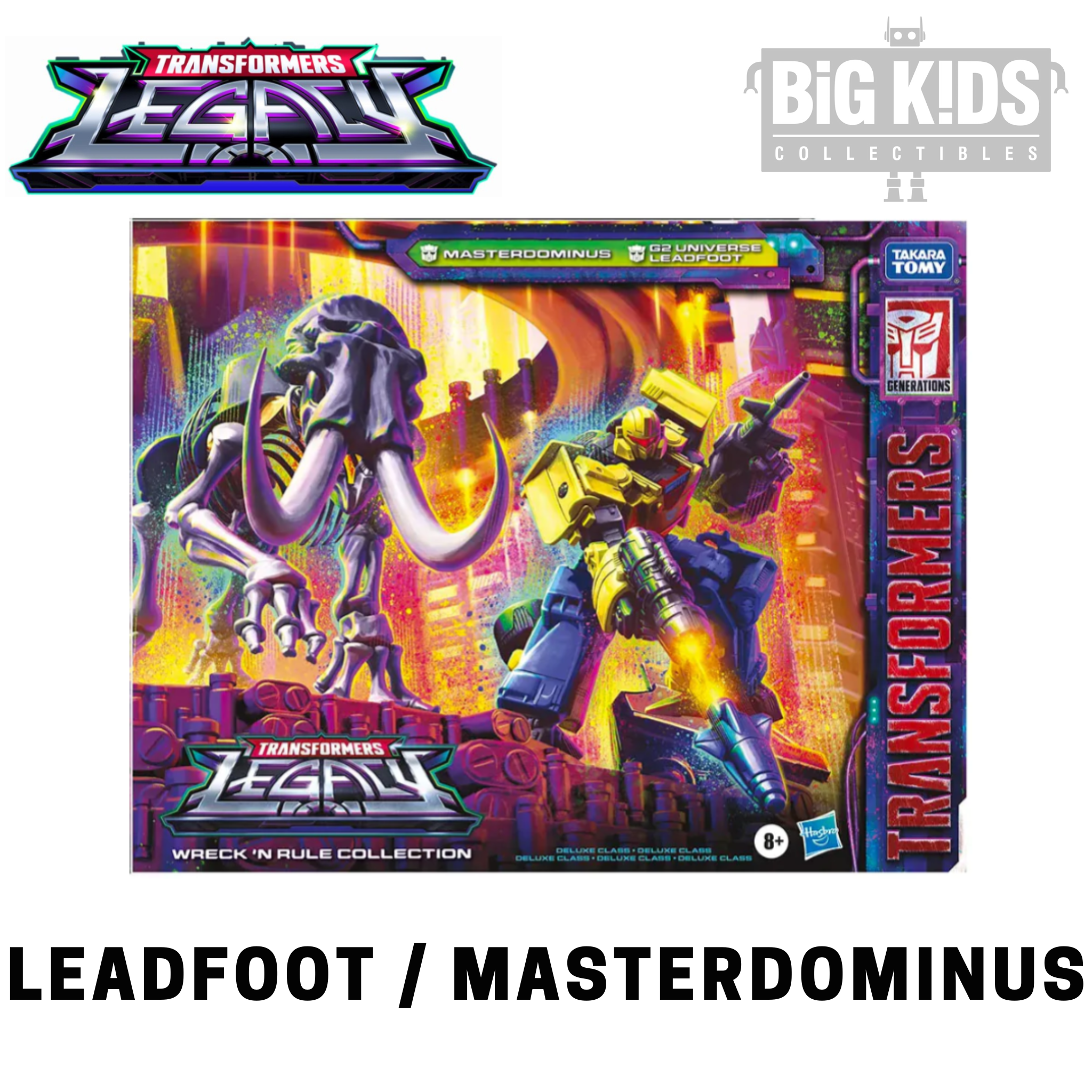 Transformers Legacy Wreck 'N Rule LEADFOOT and MASTERDOMINUS – Big