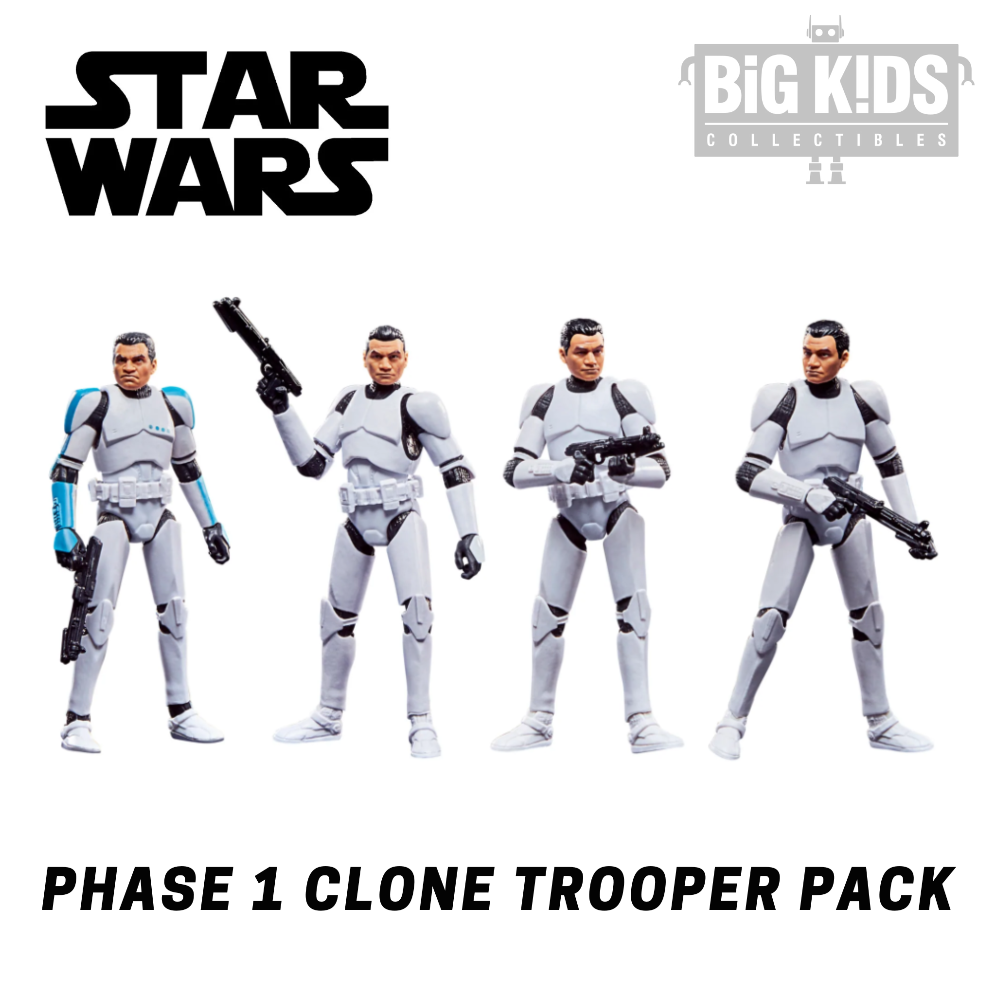 Star Wars Vintage Collection Phase I Clone Troopers Action Figure 4-Pack