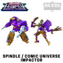 Load image into Gallery viewer, Transformers Generations Legacy SPINDLE and COMIC UNIVERSE IMPACTOR
